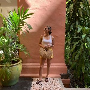 Aritzia Main Character O Ring Straw Tote